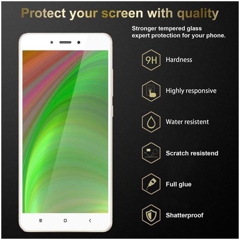 Pellicola Armatura A Schermo Intero Compatibile Con Xiaomi Redmi Note 4 In Trasparente Con Bianco - Vetro Temperato (tempered) Di Protezione Del Display In Durezza 9h Con 3d Touch - Foto 2