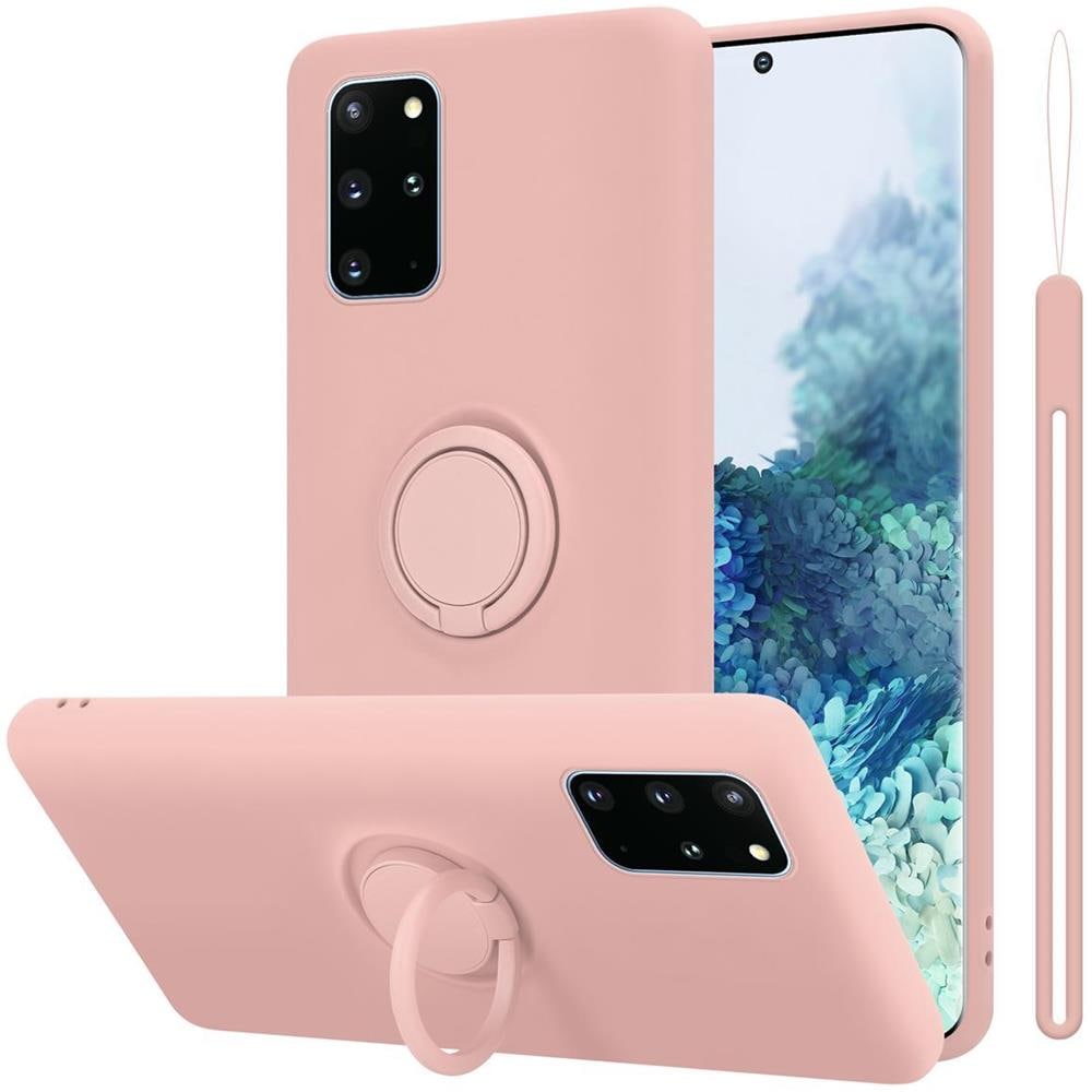 Cadorabo Custodia Compatibile Con Samsung Galaxy S20 Plus In Liquid Rosa - Coperchio Protettivo In Silicone Tpu Flessibile Con Anello - Foto 1