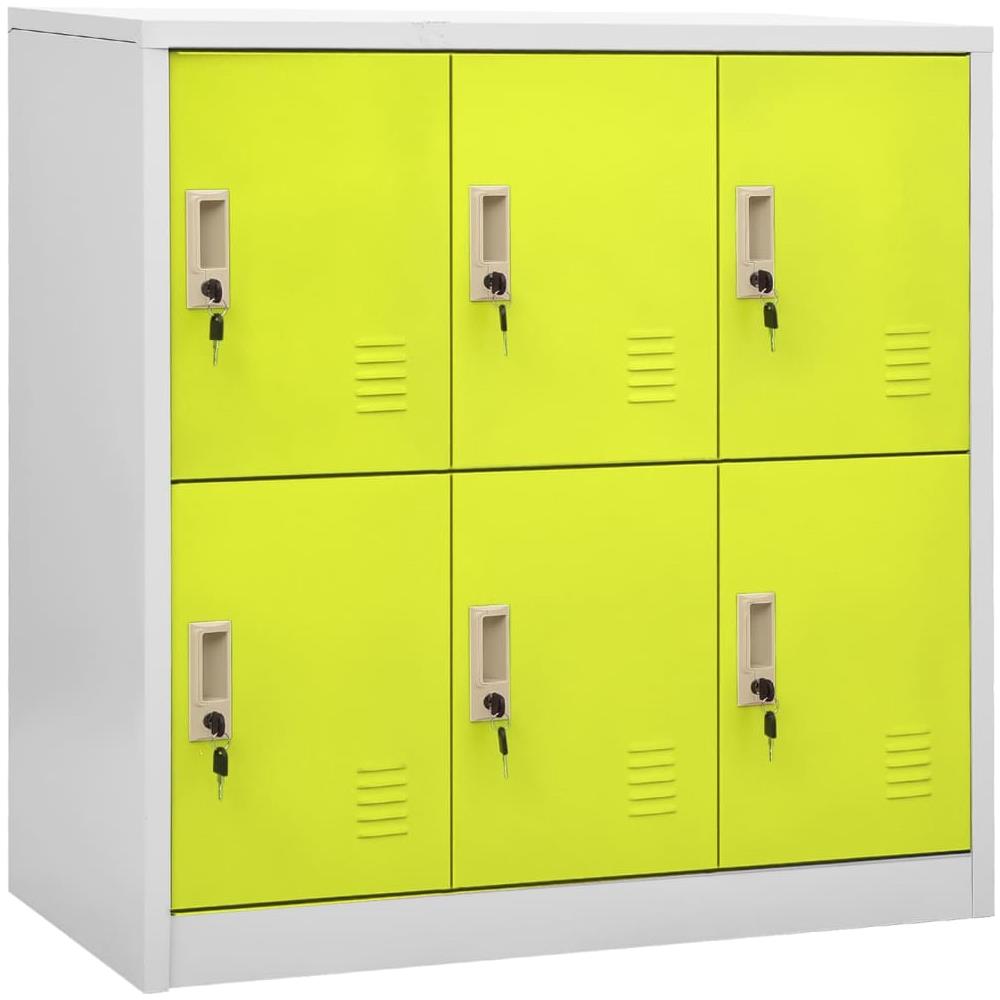 Armadietti Chiavi 5pz Grigio Chiaro Verde 90x45x92,5cm Acciaio - Foto 3