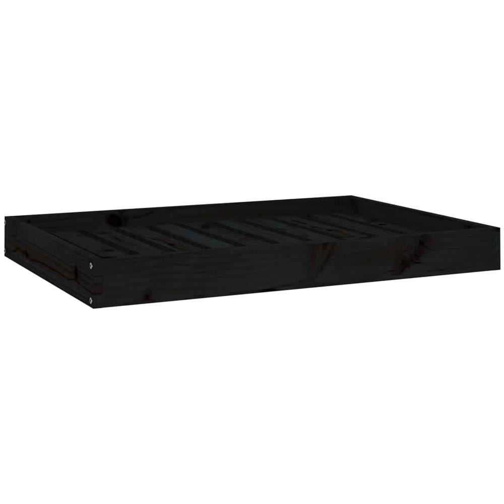 Cuccia Per Cani Nera 91,5x64x9 Cm In Legno Massello Di Pino - Foto 1