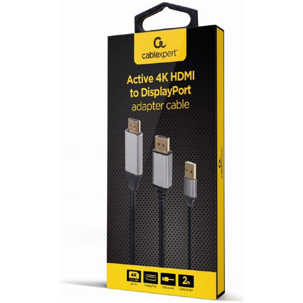 Hdmi Maschio A Displayport Maschio Cavo Adattatore Attivo 2 M Per Cavo 4k - Foto 2