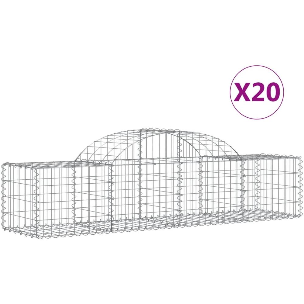 Cesti Gabbioni Ad Arco 20 Pz 200x50x40/60 Cm Ferro Zincato - Foto 1