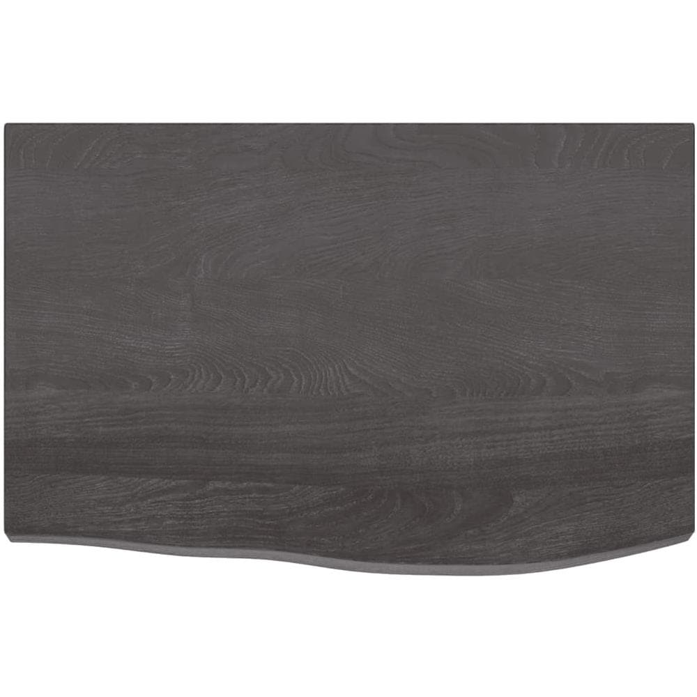 Ripiano Marrone Scuro 60x40x (2-4) cm Massello Rovere Trattato - Foto 2