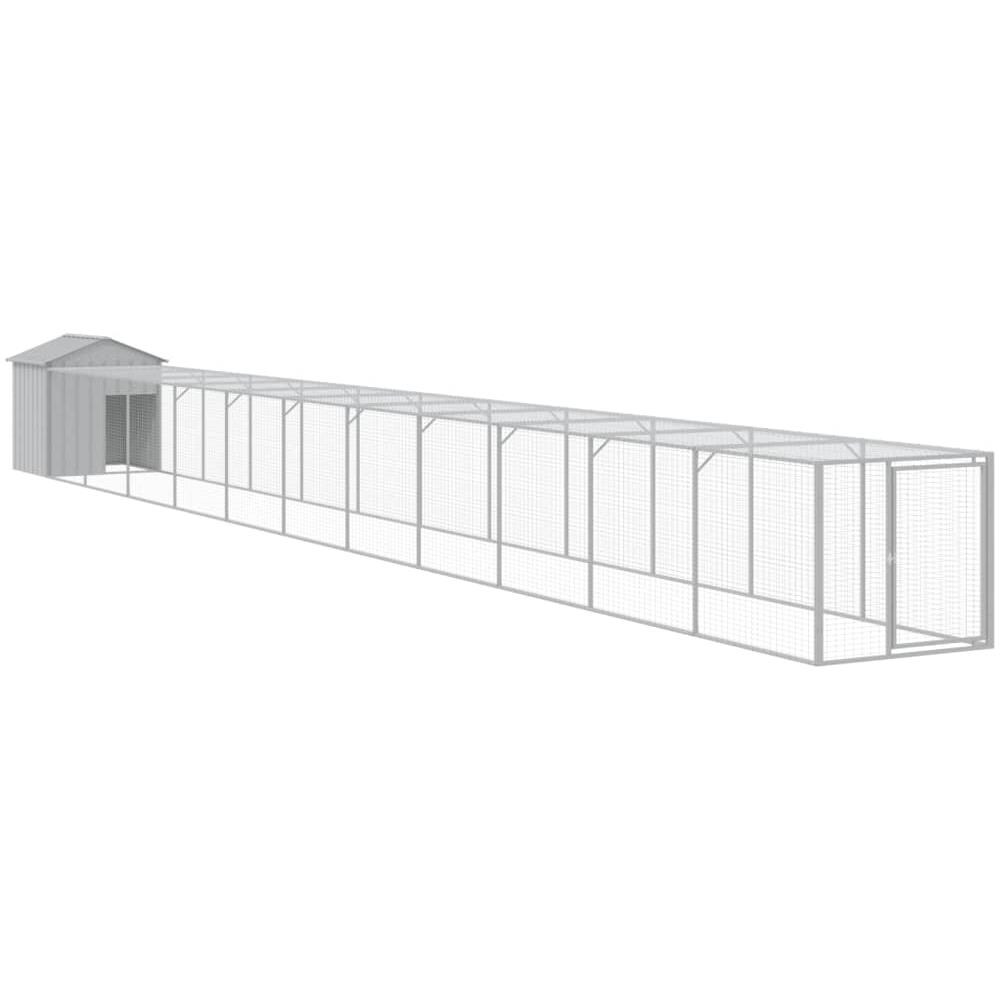 Pollaio Area Corsa Grigio Chiaro 117x1221x123cm Acciaio Zincato - Foto 2