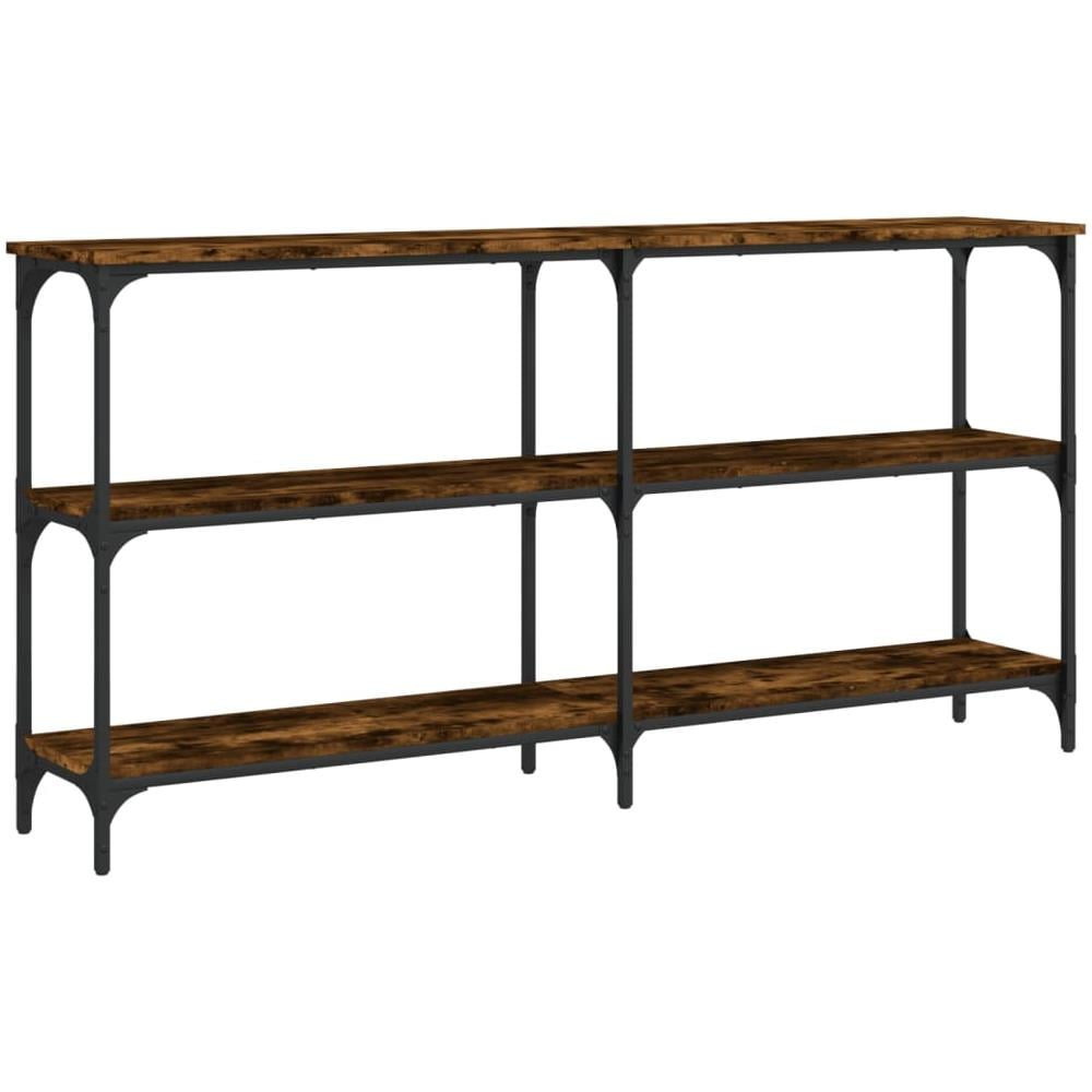 Tavolo Consolle Rovere Fumo 150x29x75 Cm In Legno Multistrato - Foto 2