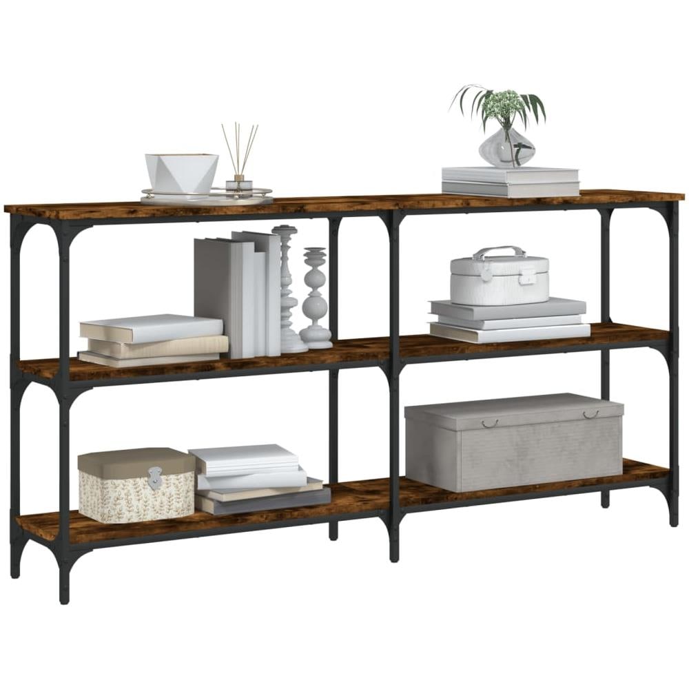 Tavolo Consolle Rovere Fumo 150x29x75 Cm In Legno Multistrato - Foto 3