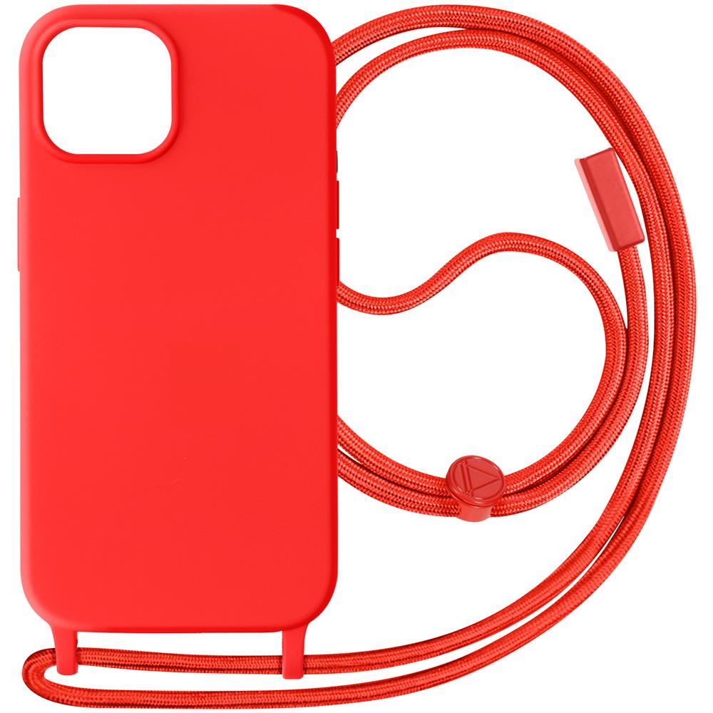 Cover Semirigida Per Iphone 15 Plus Cordino Nylon Intrecciato Serie Corda Rossa - Foto 1