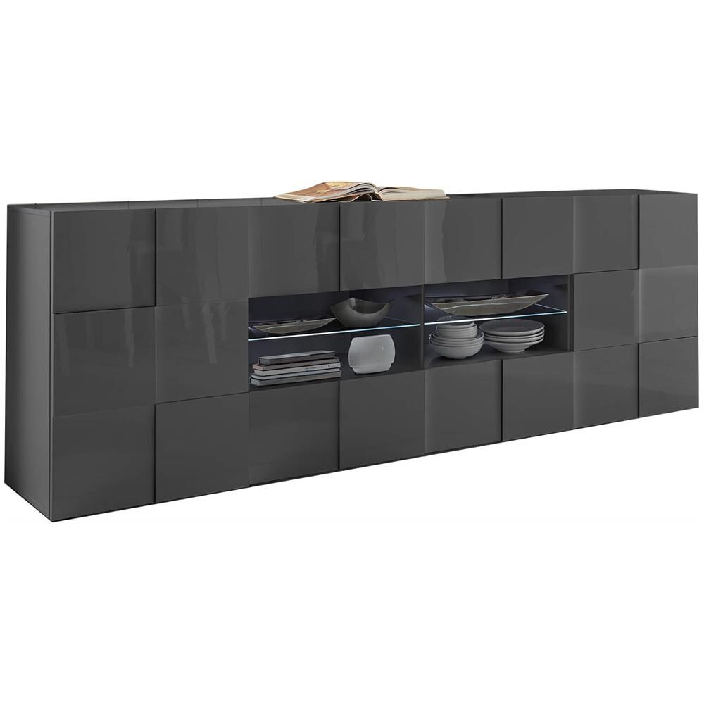 Domo - Madia Di Design Moderno 2 Ante E 4 Cassetti - Foto 1