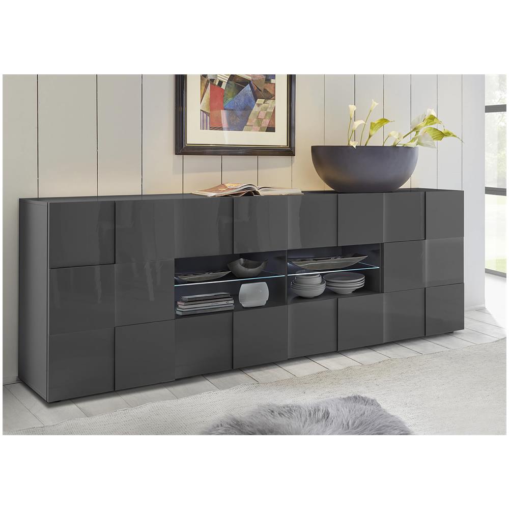 Domo - Madia Di Design Moderno 2 Ante E 4 Cassetti - Foto 2