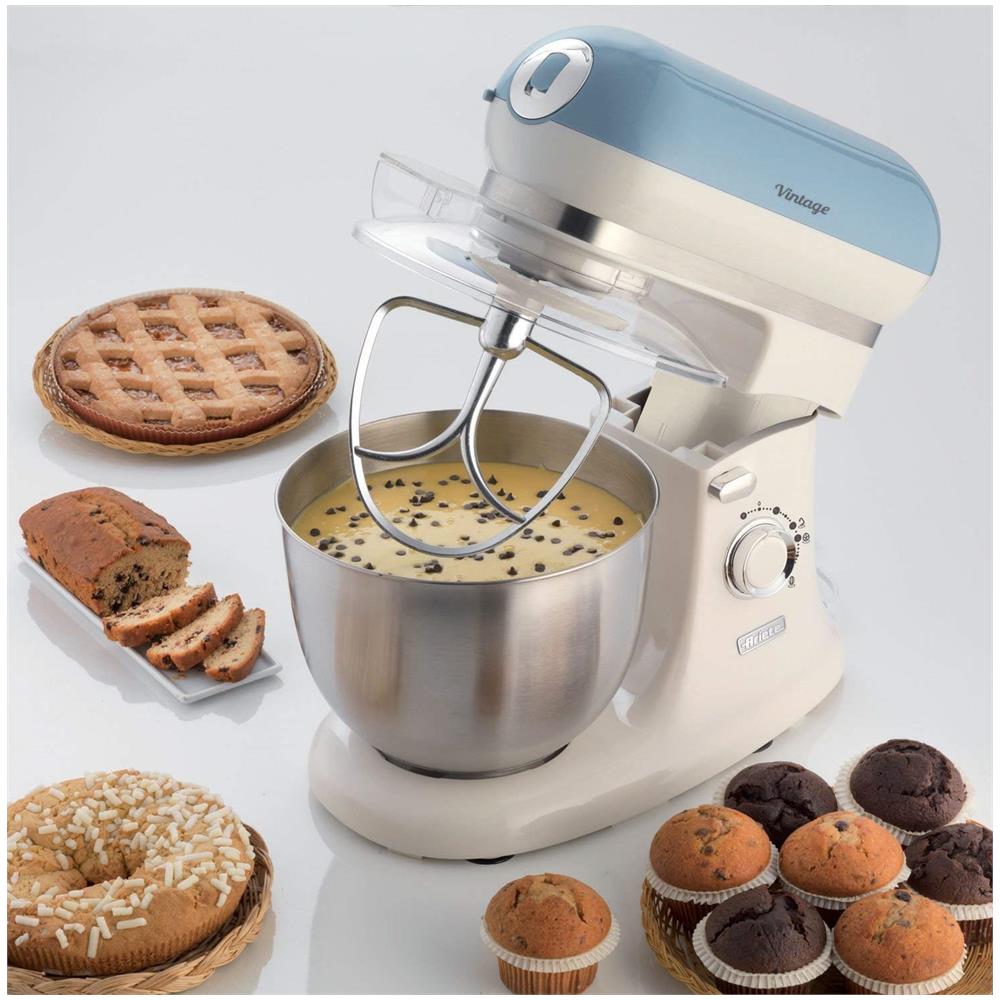 Impastatrice Vintage 1588CELEST Capacità 5.5 L Potenza 2400 W Colore Celeste  - Foto 2