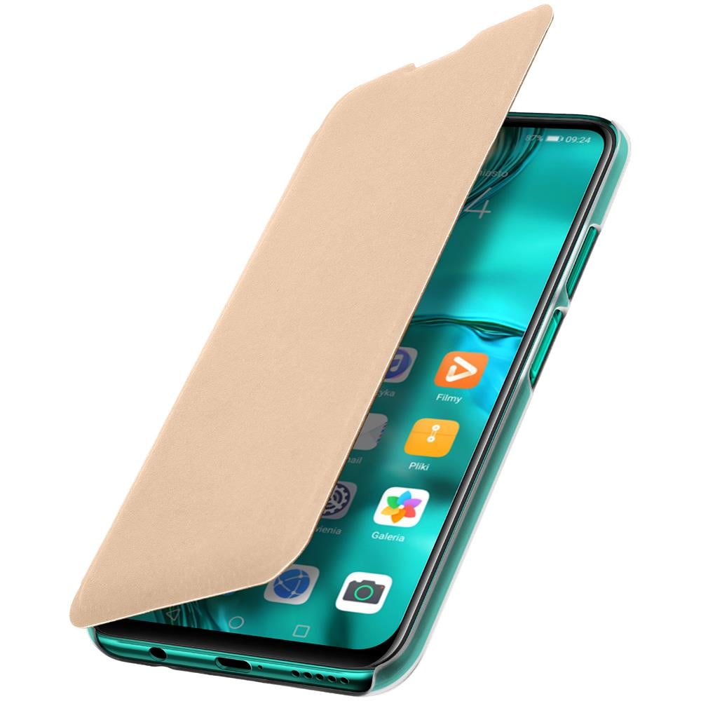 Custodia Huawei P40 Lite Portafoglio Flip Cover Sottilissimo - Oro - Foto 2