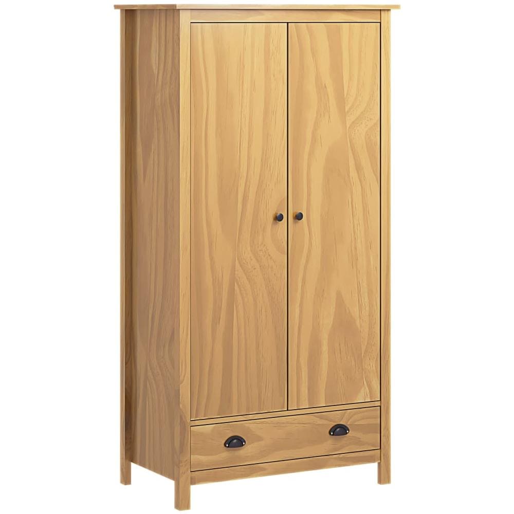 Armadio a 2 Ante Hill 89x50x170 cm Legno Massello di Pino - Foto 1