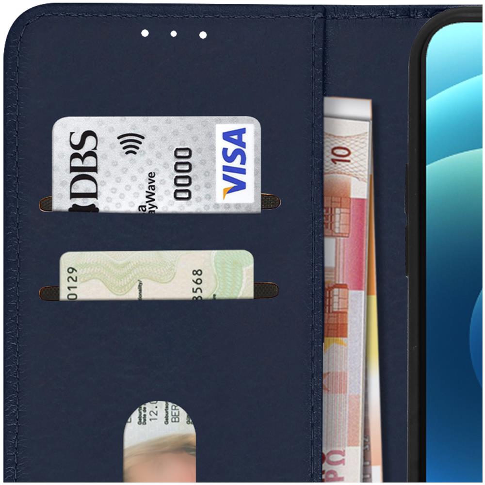 Custodia Iphone 12 Mini Portadocumenti Funzione Supporto Blu - Foto 5