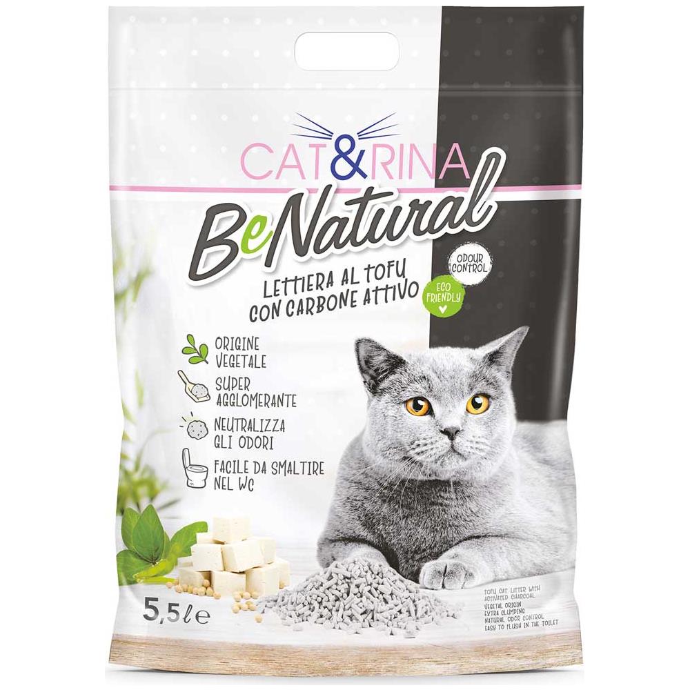 Benatural Lettiera Di Origine Vegetale Al Tofu Al Carbone Vegetale 5,5 Litri - Foto 1