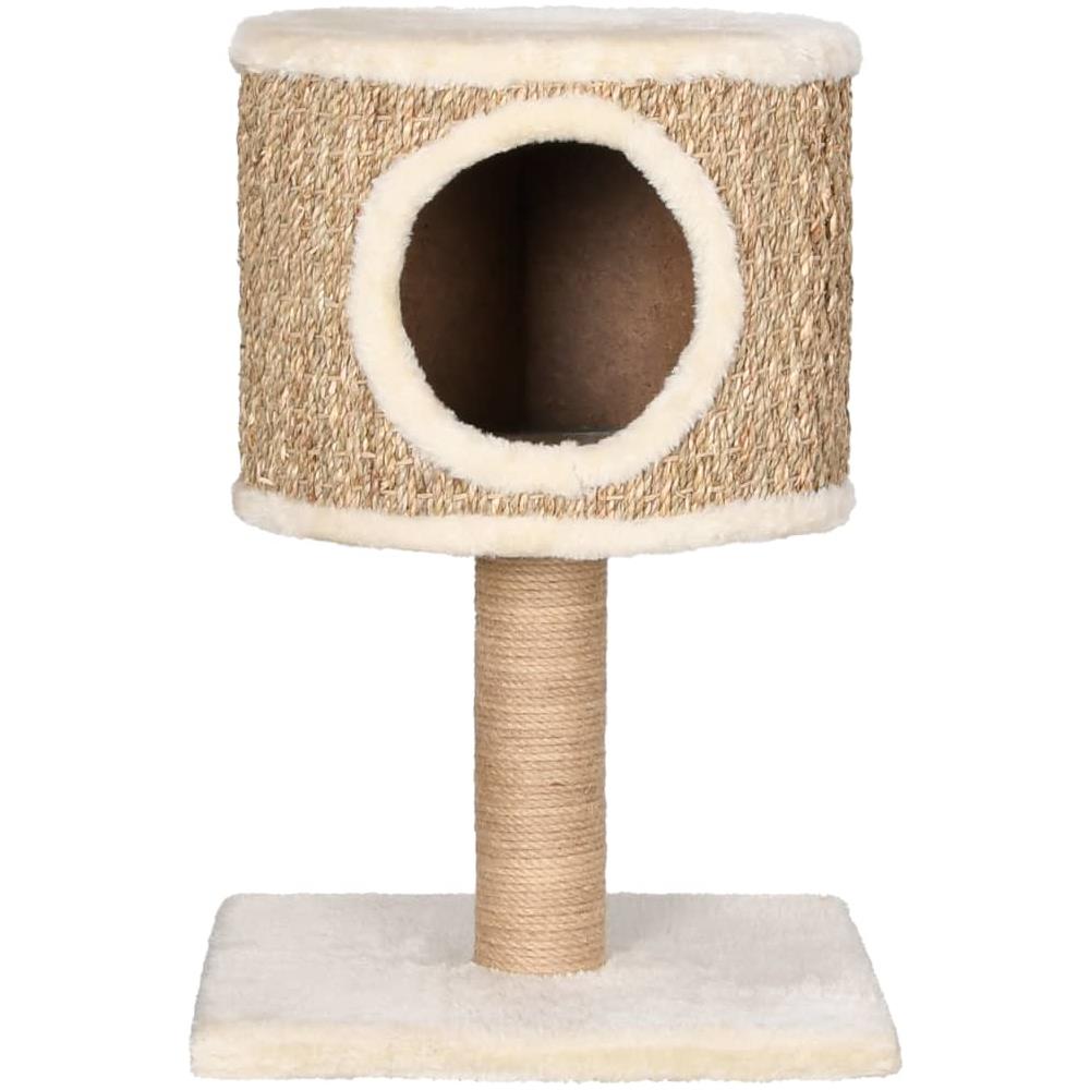 Albero per Gatti con Casetta e Palo Tiragraffi 52 cm in Giunco - Foto 2