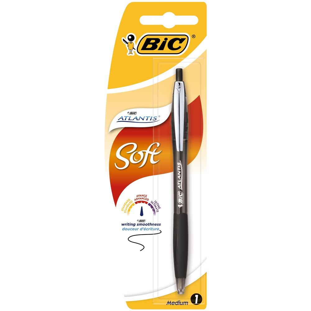 8031256, Clip-on retractable pen, Nero, Nero, Medio, Blister - Foto 1
