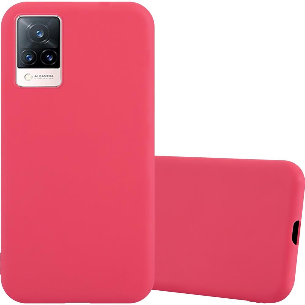Custodia Compatibile Con Vivo V21 4g / 5g In Candy Rosso - Coperchio Protettivo In Silicone Tpu Flessibile - Foto 1