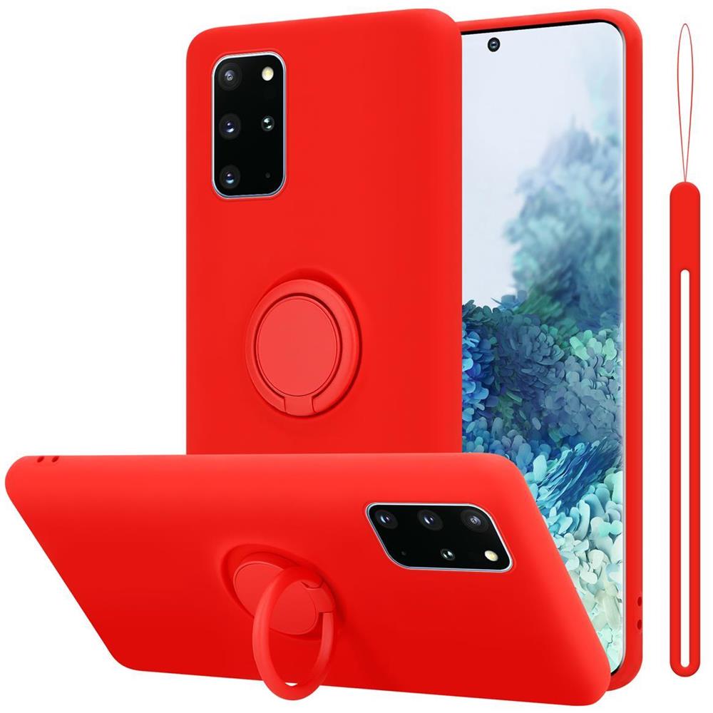 Cadorabo Custodia Compatibile Con Samsung Galaxy S20 Plus In Liquid Rosso - Coperchio Protettivo In Silicone Tpu Flessibile Con Anello - Foto 1