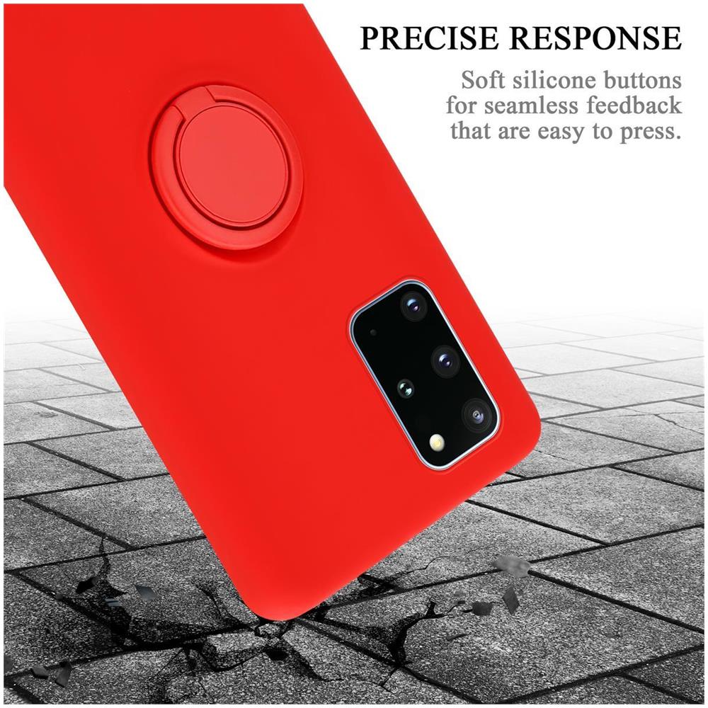 Cadorabo Custodia Compatibile Con Samsung Galaxy S20 Plus In Liquid Rosso - Coperchio Protettivo In Silicone Tpu Flessibile Con Anello - Foto 8