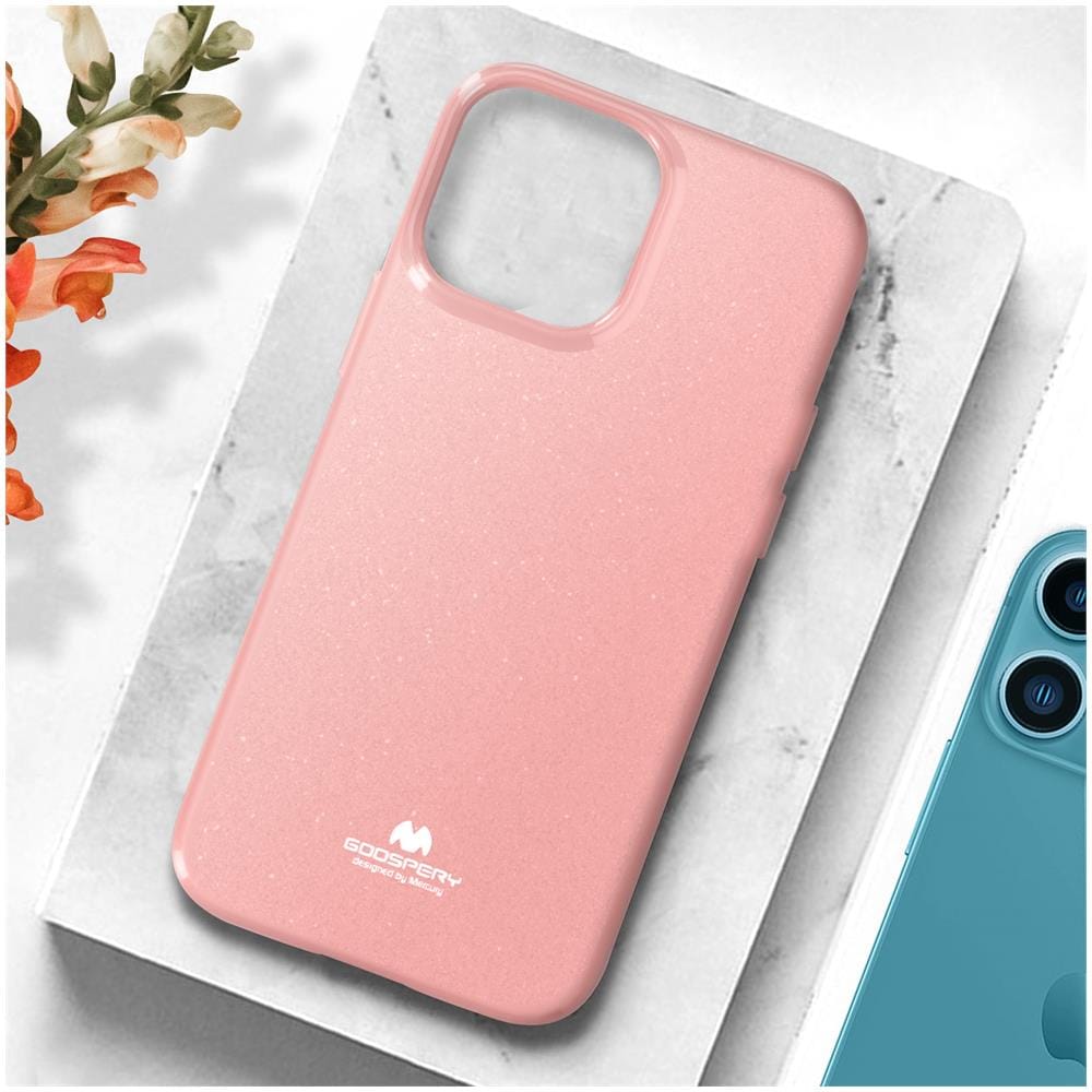 Cover Iphone 13 Pro Max Silicone Effetto Brillante Pearl Jelly Rosa - Foto 2