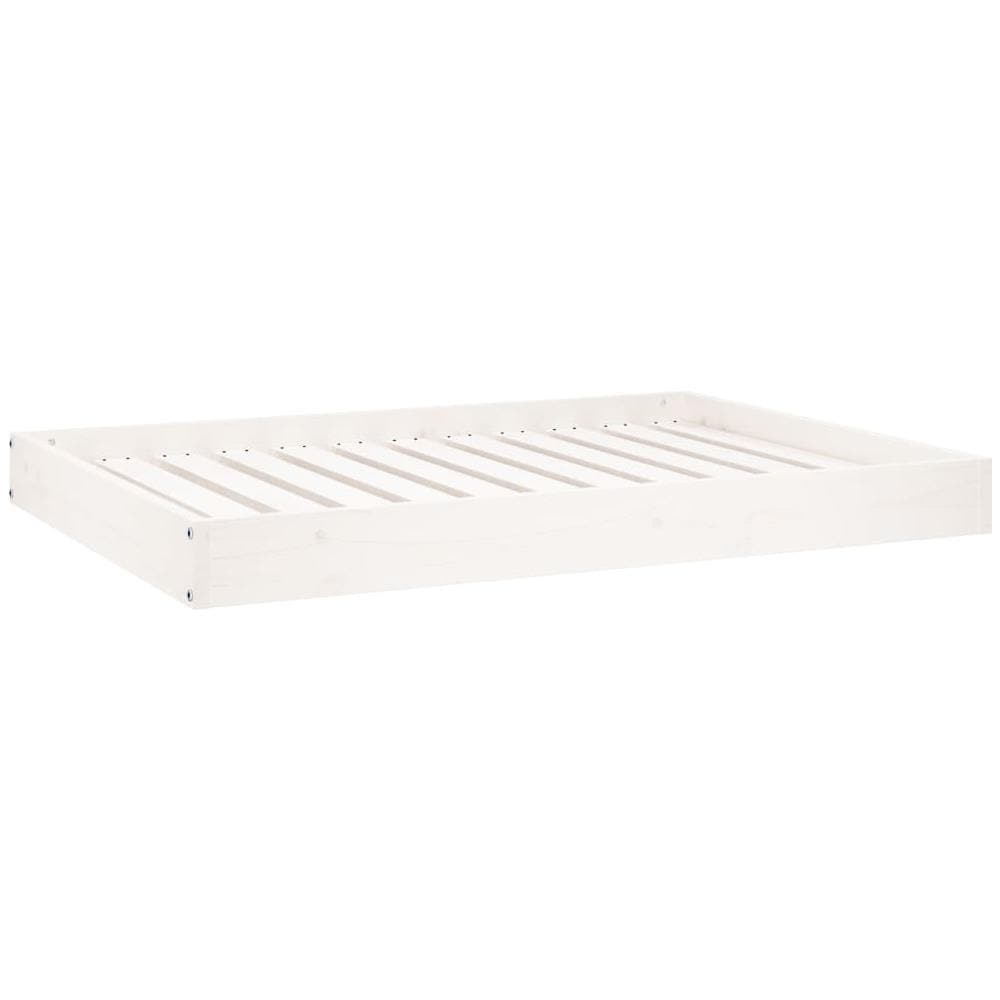 Cuccia Per Cani Bianca 101,5x74x9 Cm In Legno Massello Di Pino - Foto 1