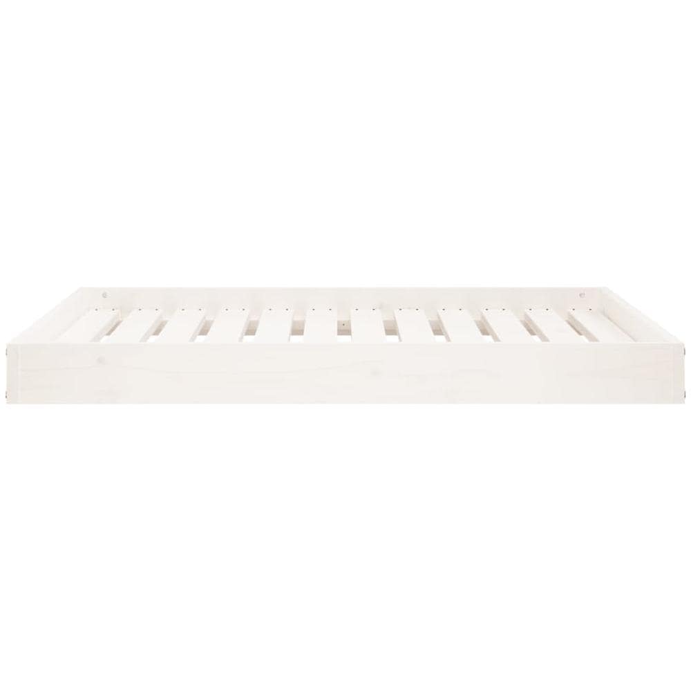 Cuccia Per Cani Bianca 101,5x74x9 Cm In Legno Massello Di Pino - Foto 2