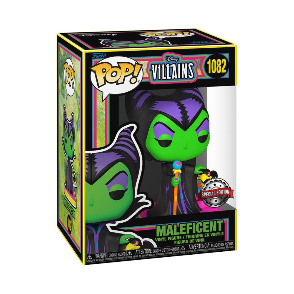 Disney Villains Pop! Vinyl Figure Maleficent (blacklight) 9 Cm - Foto 1