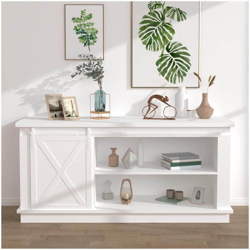 Mini Kit Porta Scorrevole In Acciaio Al Carbonio Bianco 183 Cm - Foto 1