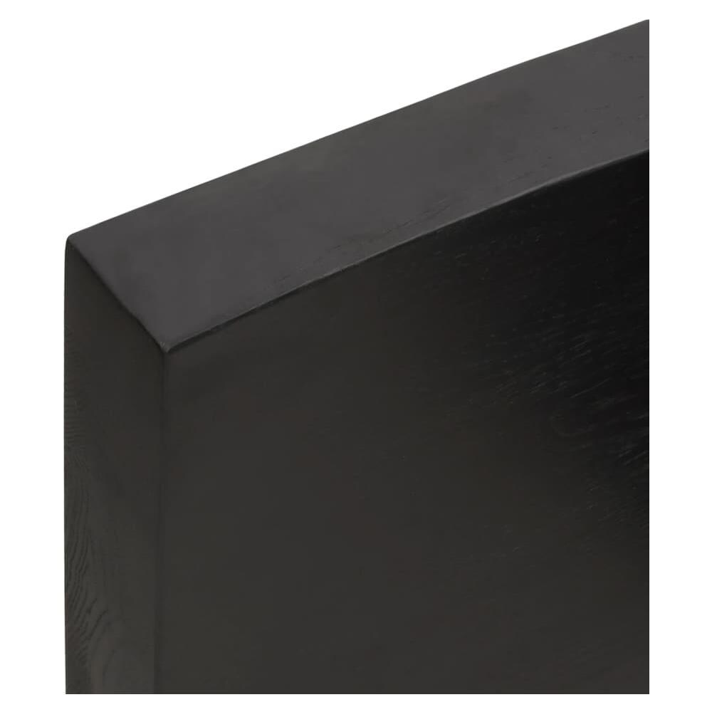 Ripiano Marrone Scuro 60x40x (2-6) cm Massello Rovere Trattato - Foto 5