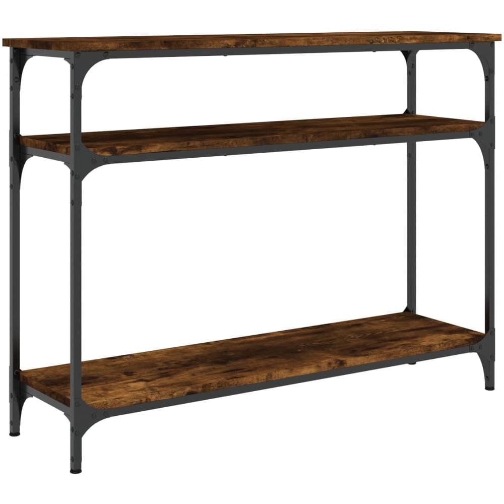Tavolo Consolle Rovere Fumo 100x29x75 Cm Legno Multistrato - Foto 2