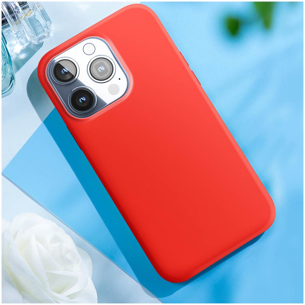 Cover Per Iphone 15 Pro Max Ibrida Semirigida Sottile Leggera Befluo, Rosso - Foto 2