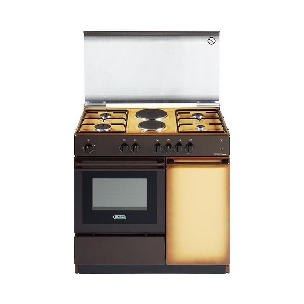 Cucina Elettrica Smart SEK 8542 4 Fuochi a Gas + 2 Piastre Elettriche Forno Elettrico Statico da 40 Litri Classe B Dimensioni 86 x 50 cm Colore Coppertone - Foto 1