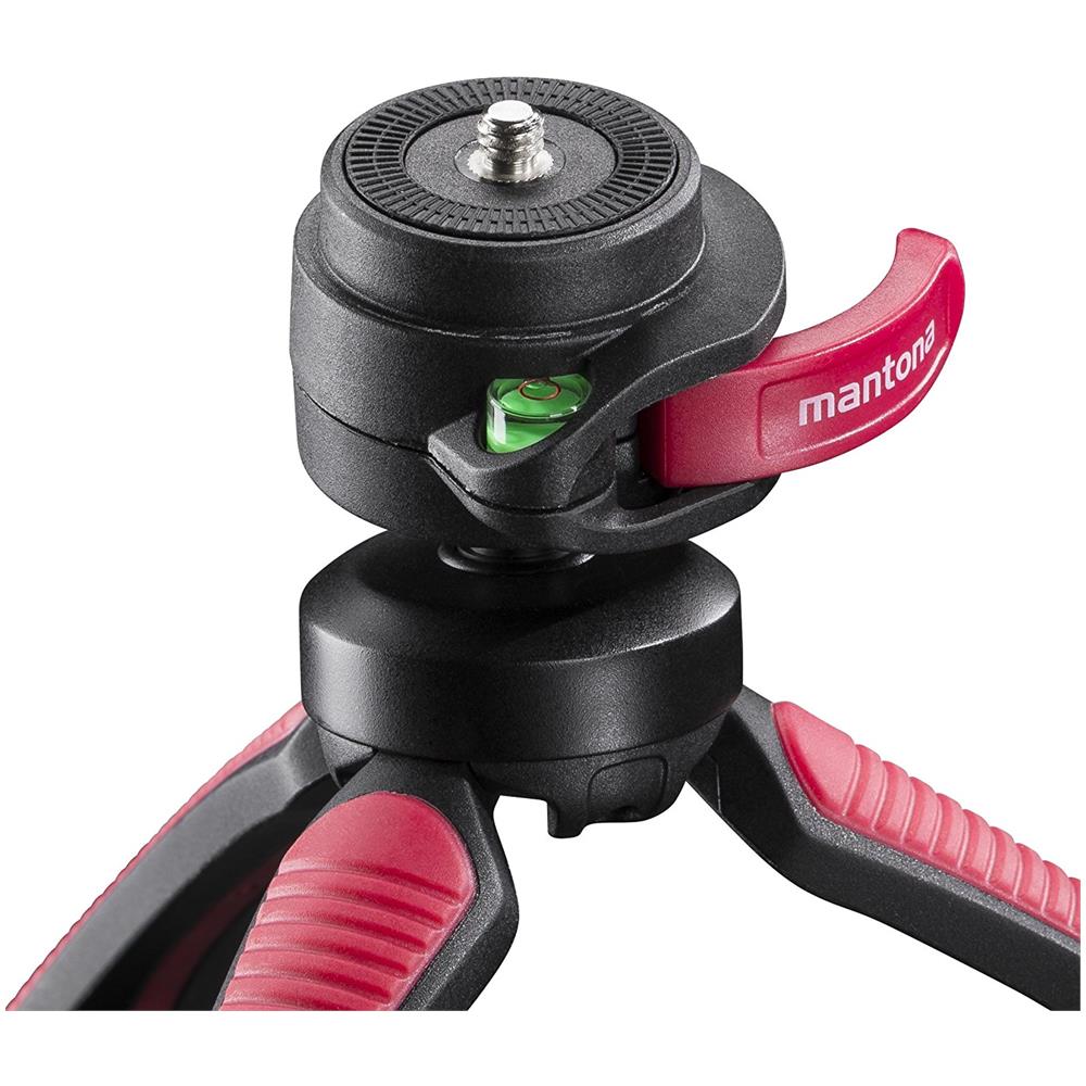 Cavalletto Treppiede Kaleido Gaia Altezza Max. 27 cm Nero / Rosso - Foto 5