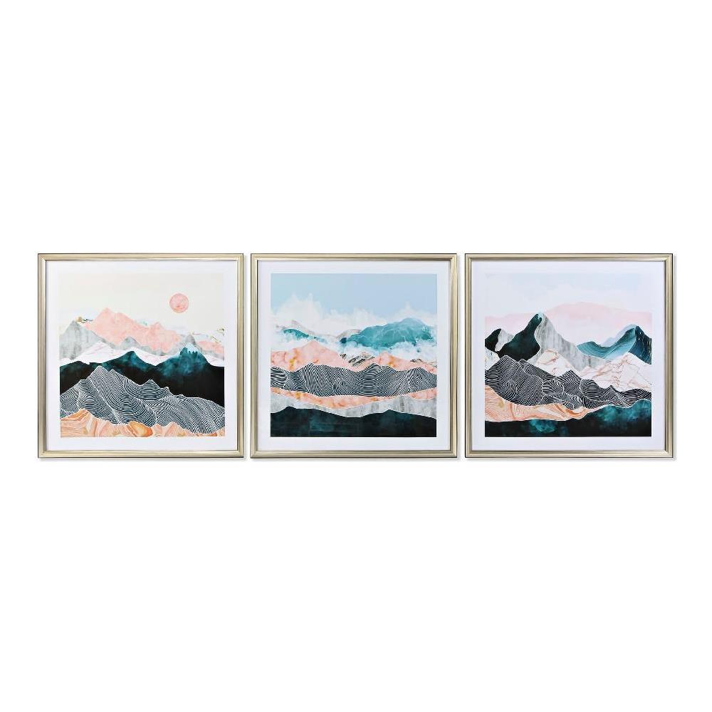 Quadro Dkd Home Decor Montagna (3 Pcs) (70 X 4 X 70 Cm)  - Foto 1