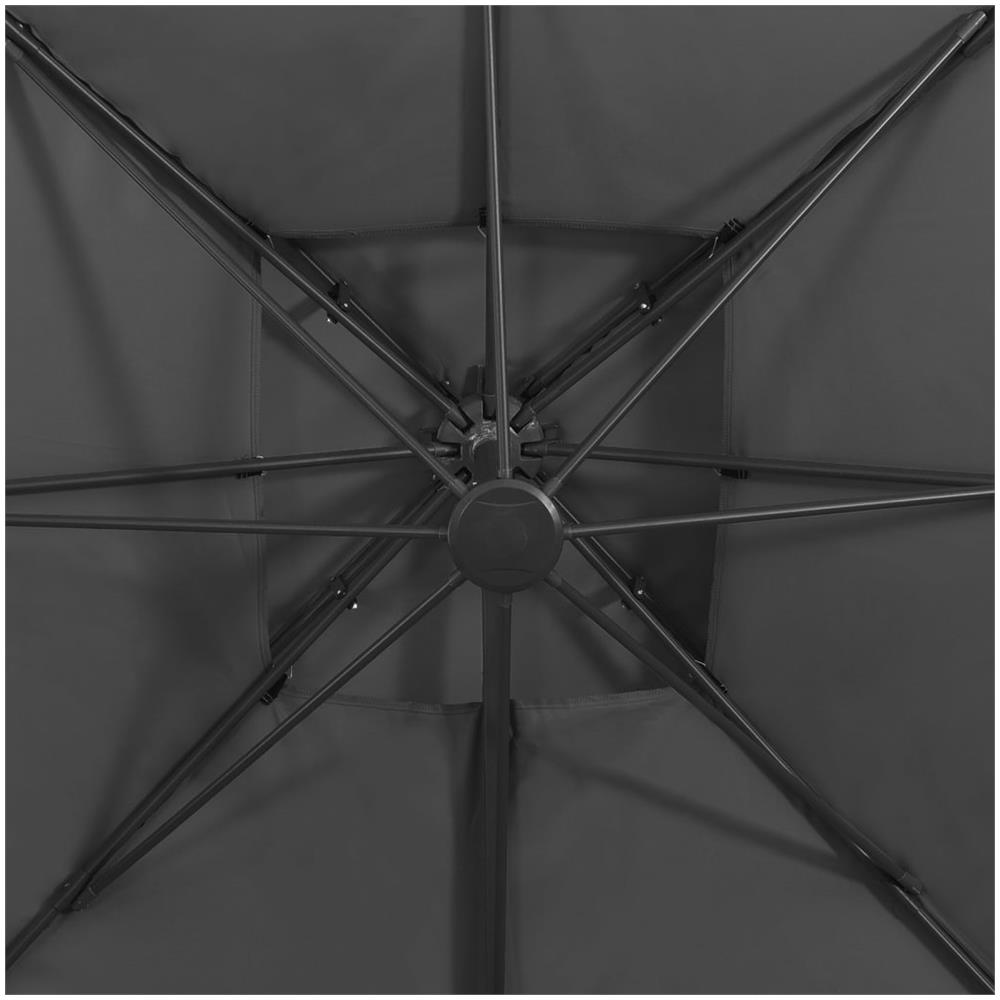 Ombrellone a Sbalzo con Doppia Copertura 300x300 cm Antracite - Foto 3