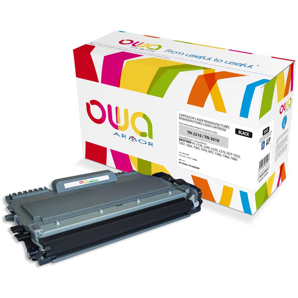 K15465OW, Cartuccia, Nero, Laser, Brother, HL 2130, 2240, 2250, 2270, DCP 7055, 7057, 7060, 7065, 7070, MFC 7360, 7460, 7860, TN-2210 - Foto 1
