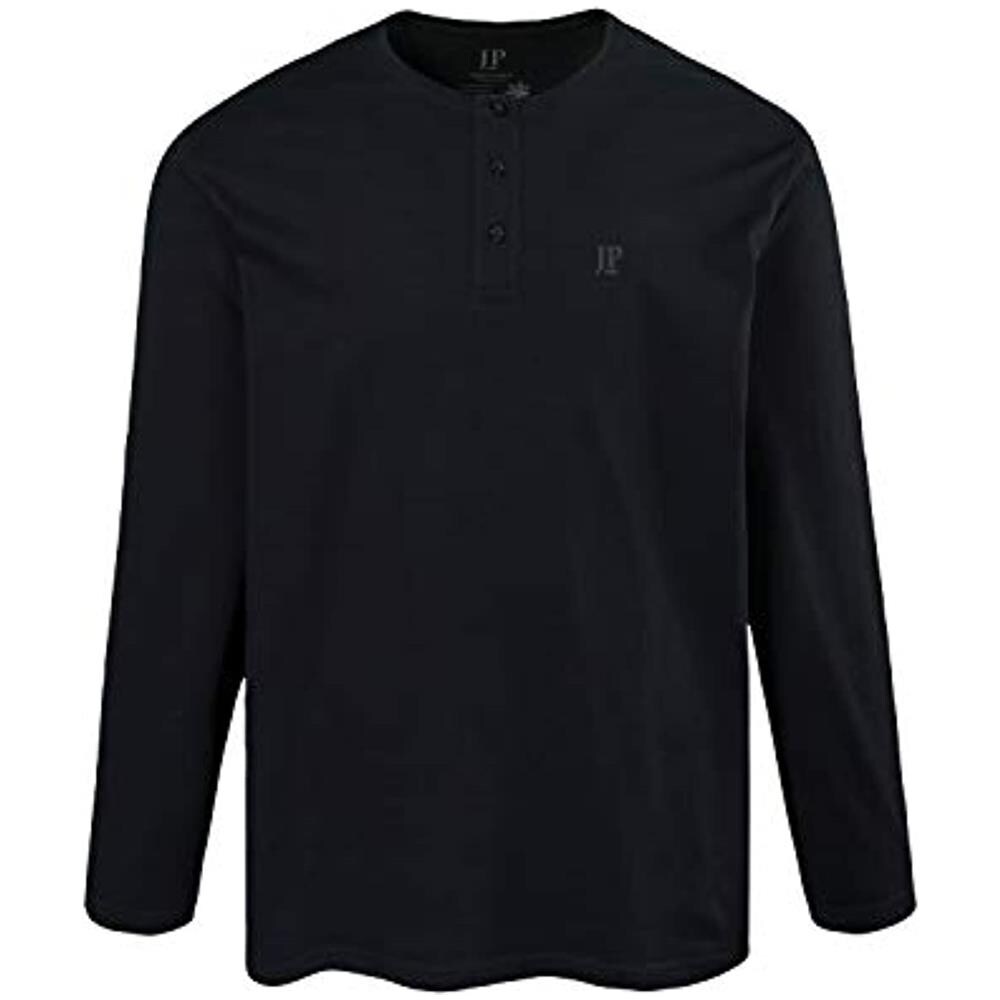 Henley Maglia A Maniche Lunghe, Nero (schwarz 10), Xxxx-large Uomo - Foto 1