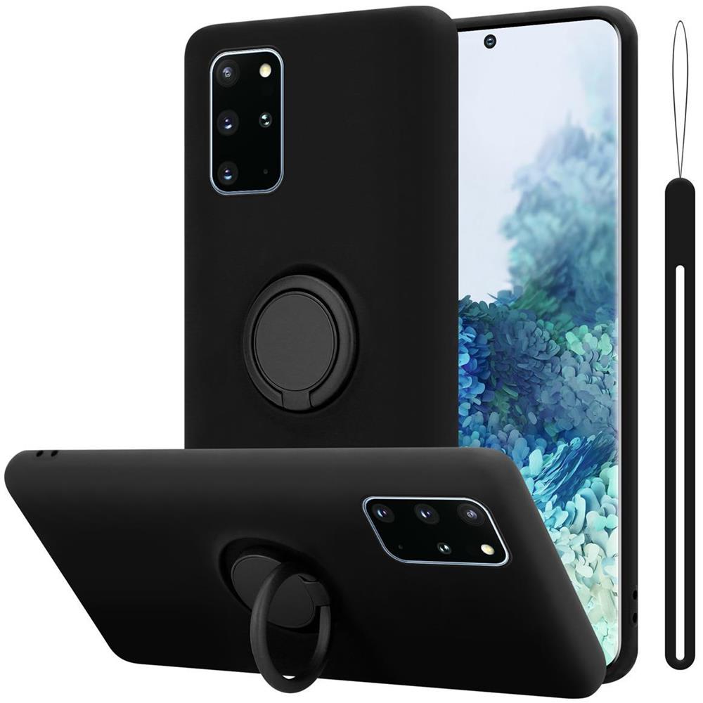 Cadorabo Custodia Compatibile Con Samsung Galaxy S20 Plus In Liquid Nero - Coperchio Protettivo In Silicone Tpu Flessibile Con Anello - Foto 1