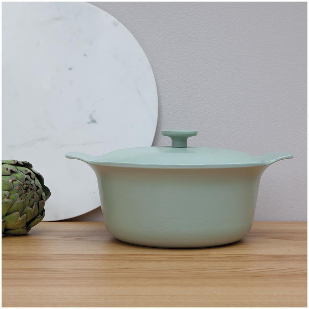 Pentola Con Coperchio Ghisa Verde 24cm - Ron - Foto 2