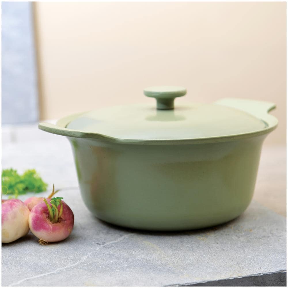 Pentola Con Coperchio Ghisa Verde 24cm - Ron - Foto 5