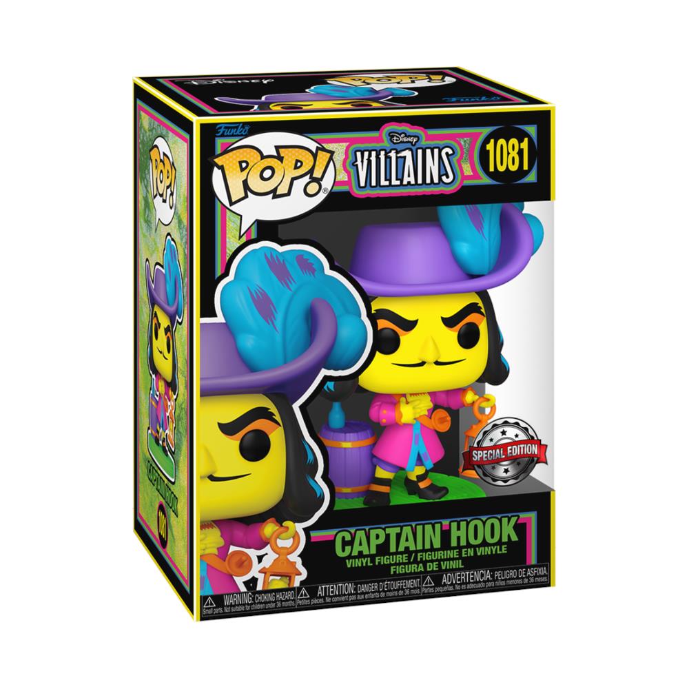 Disney Pop! Vinyl Figure Villains- Hook (blacklight) 9 Cm - Foto 1
