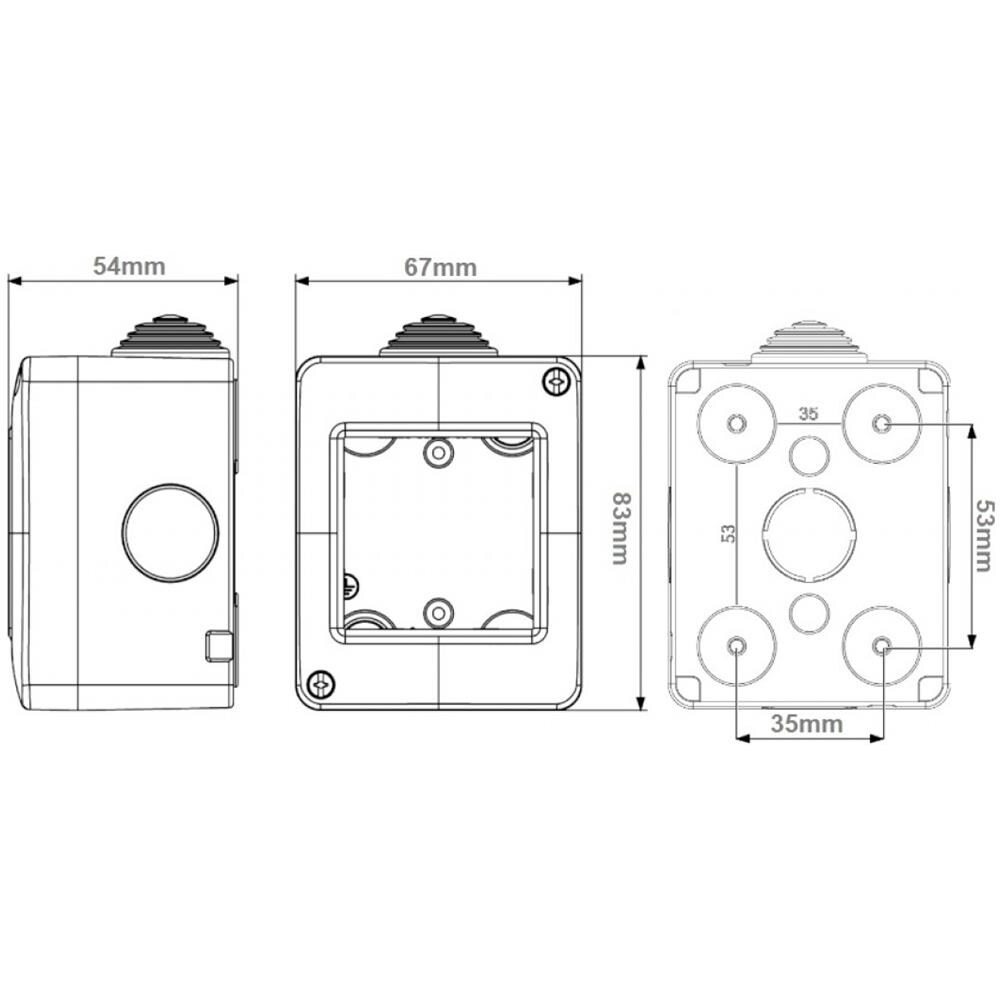 Custodia 1p Scatola Portafrutti Da Esterno Ip55 Serie Solar Compatibile Matix - Foto 2