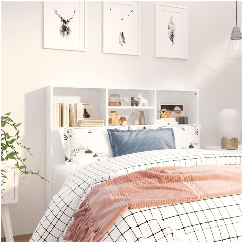 Testiera Con Contenitore Bianco 120x19x103,5 Cm - Foto 1