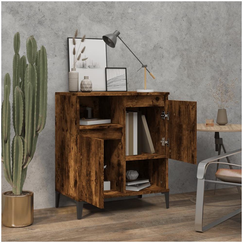 Credenza Rovere Fumo 60x35x70 Cm In Legno Multistrato - Foto 3
