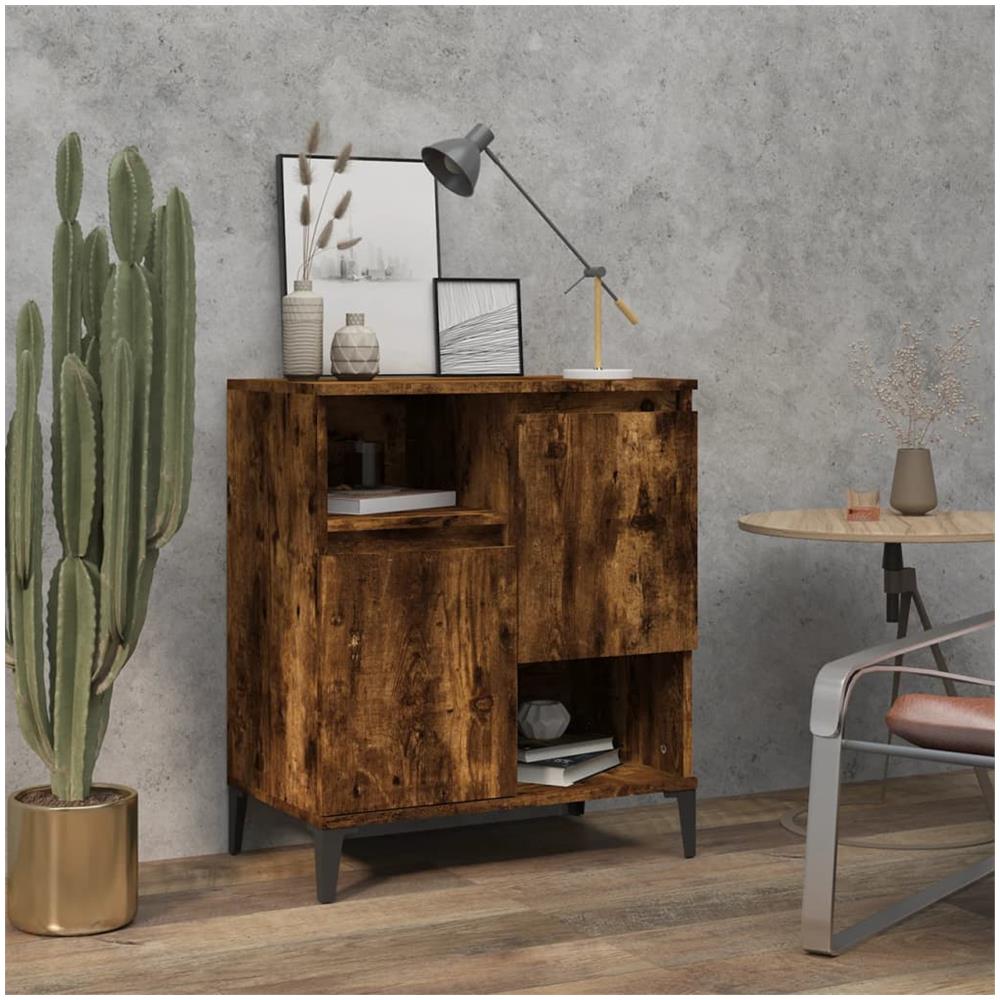 Credenza Rovere Fumo 60x35x70 Cm In Legno Multistrato - Foto 1