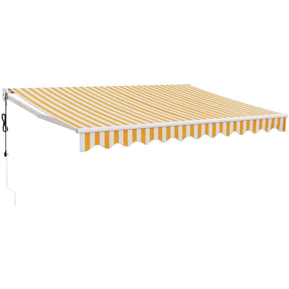 Tenda Sole Automatica Retrattile Gialla e Bianca 3x2,5 m - Foto 1