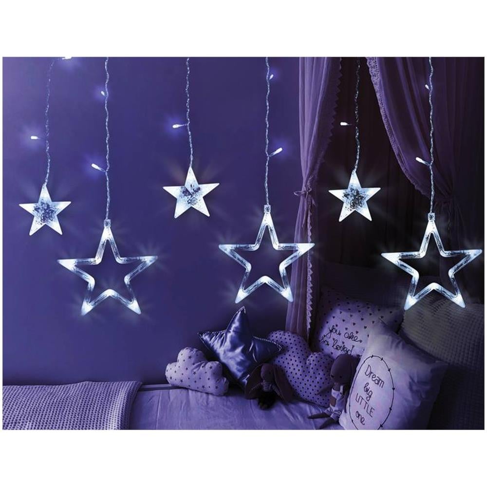 Tenda Luminosa Decorativa Led Stelle 138led 3m Stelle Bianco Freddotenda Stellare - Foto 1