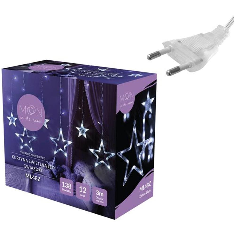 Tenda Luminosa Decorativa Led Stelle 138led 3m Stelle Bianco Freddotenda Stellare - Foto 3