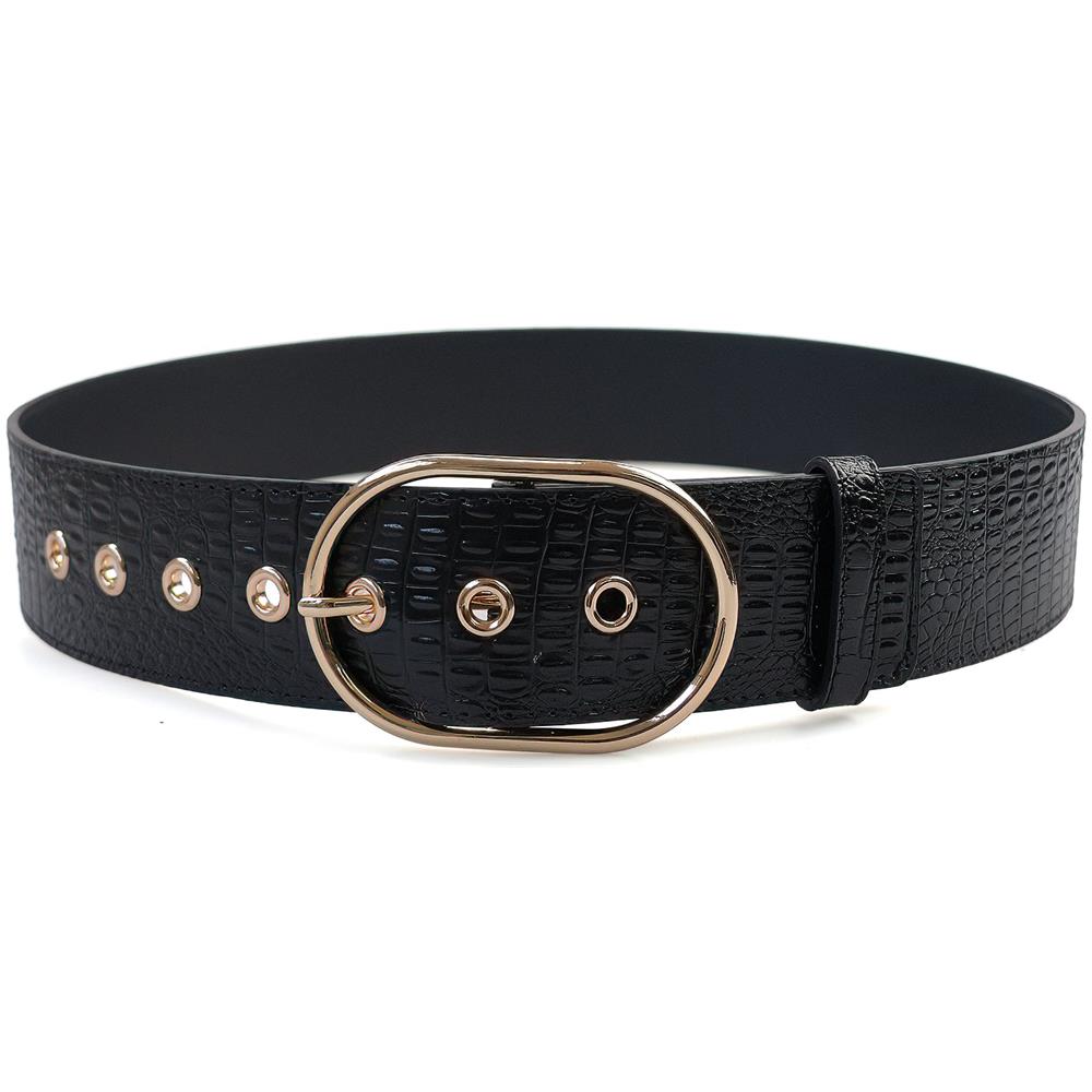 Cintura in Pelle Classica Stampa Serpente - Foto 1