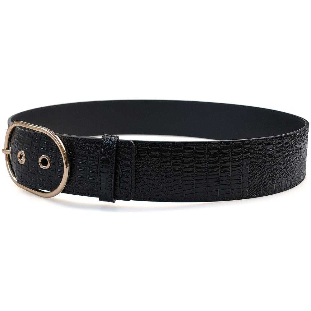 Cintura in Pelle Classica Stampa Serpente - Foto 2